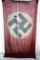 WWII Bring-Back Grouping - Large Nazi Banner, TeNo Police Patch, Ribbon Bar & F.A.H Pin