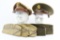Named - (2) WWII U.S. Army EM/NCO Visor Caps & (5) Garrison Caps