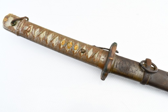WWII Japanese Type 95 NCO’s Shin Gunto Sword W/ Scabbard