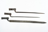 (3) Bayonets - Brown Bess Flintlock Musket & Sappers & Miners Carbine