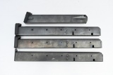 (4) 9mm Luger Steel Stick Magazines