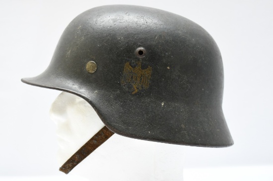 WWII German Kriegsmarine Navy M35 Single Decal Named Helmet - "SE66"