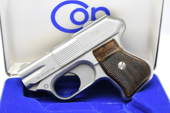 1980s COP Inc. SS-1 (3.2"), 38 Spl./357 Mag., 4-Shot Derringer (W/ Case), SN - 017351