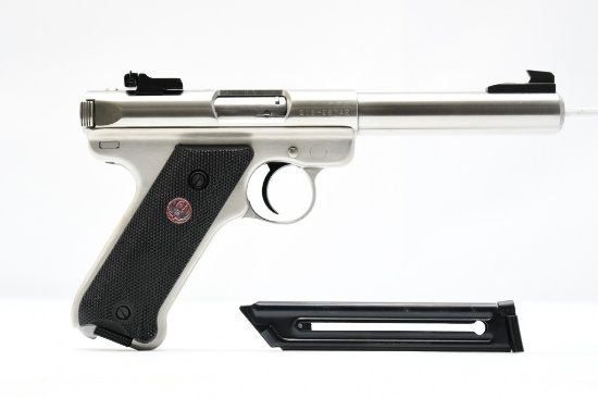 Ruger MKII Target  - Stainless (5.5" Bull"), Semi-Auto (W/ Box), SN - 225-96742
