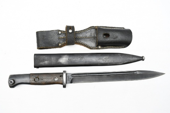 1939 German M1884/98 Third Pattern Bayonet (9.75" Blade) W/ Scabbard & Frog