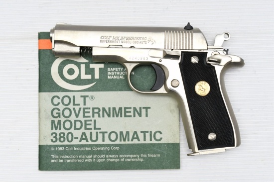 1984 Colt MK IV/ Series 80 Government (3.25"), 380 ACP, Semi-Auto, SN - RC40953 (Needs Work)