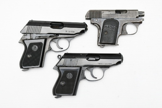 (3) Pistols - American Arms 22 LR/ Iver-Johnson 22 LR/ Libia (Spain) 25 ACP