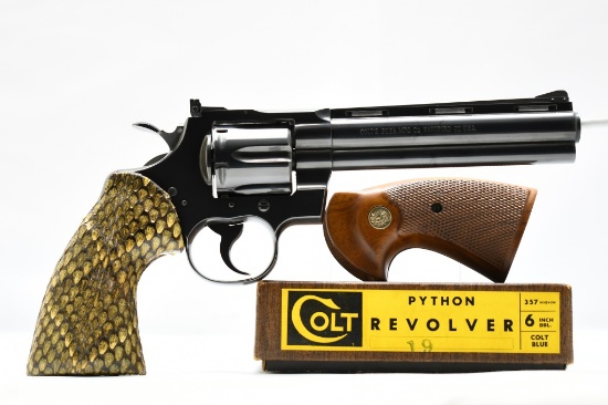 1969 Colt Python (6"), 357 Magnum, Revolver (W/ Box & Grips), SN - 91431
