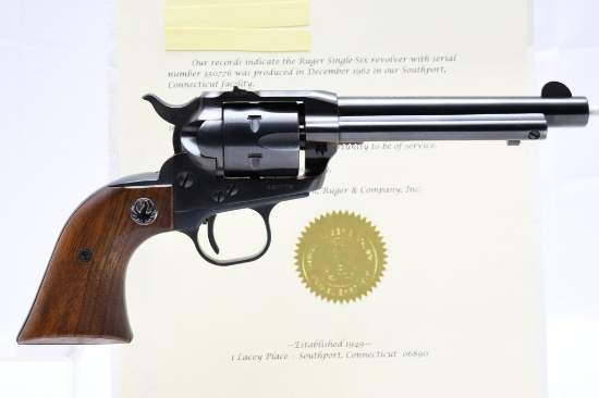 1962 Ruger "Old Model" Single-Six (5.5"), 22 LR, Revolver (W/ Letter), 350776
