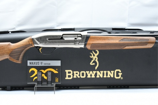 Browning Maxus II Ultimate - Satin Nickel (28"), 12 Ga., Semi-Auto Shotgun (Case), PT02531YW115