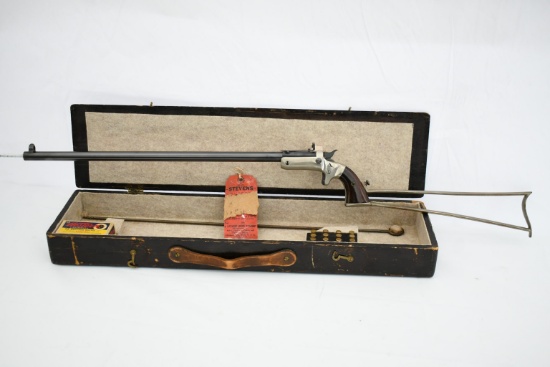 1880 J. Stevens New Model - 2nd Issue (18") 25 Stevens, Single Shot "Pocket Rifle" (Case & Stock),