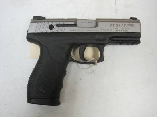 Taurus mod. PT 24/7 PRO 45 ACP cal semiauto pistol w/hard case ser # NA0544