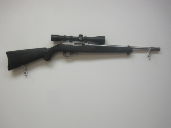 Ruger mod.10/22 22 LR cal semi auto rifle stainless w/8 point 3-9x40 scope