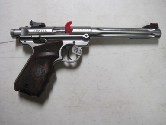 Ruger mod. Mark IV Hunter 22 LR cal semiauto pistol stainless fluted bbl NIB