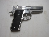 S&W mod. 659 9mm semi auto pistol stainless w/holster ser # A847087