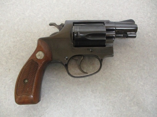 S&W mod. 36 38 S&W  SCPL cal revolver 1-3/4" bbl round butt wood grips ser