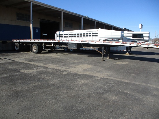 2008 48' X 102" Flatbed Trailer Aluminum/Stell combo, Air ride, spread axle