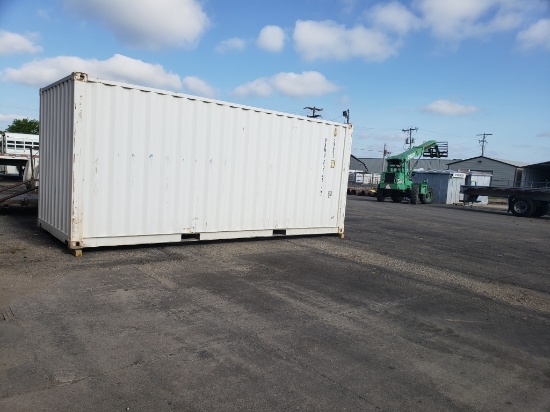 20' CONEX STORAGE BOX W/MATTED FLOOR LIKE NEW