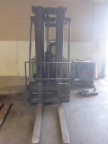 CLARK ELECTRICAL FORKLIFT WITH CHARGER HARD RUBBER, SIDE SHIFT  EXIDE LOAD