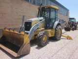 JOHN DEERE 410J BACKHOE ONLY 2693 HRS 4 WD, EXTEND-A-HOE, QUICK DETACH BUCK