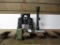 4x32 Ruger scope, 20x50 Super Vision binoculars, Knife & ammo belt