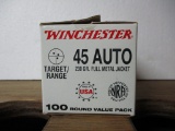 Winchester 45 Auto - 100 rounds full box