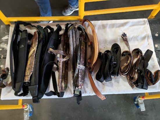 9 assorted rifle slings