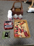 2-100 hr candles, radio, batteries, signal mirror, snare trap, light