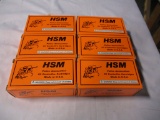 376. 6 boxes HSM 357 MAG 158 GR JHP (50 cartridges