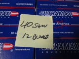 379. 12 boxes Ultramax Ammunition 40 S&W (50 cartr
