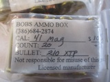 391. 2 bags Bobs Ammo Box 41 Mag 210 XTP (20 round