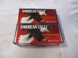 416. 2 boxes American Eagle 380 Auto 95 GR FMJ (50
