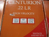 443. 10 bricks Centurion .22 LR High Velocity Solid
