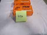 496. 3 boxes HSM 44 mag 240 GR Semi-Wad Cutter Lea