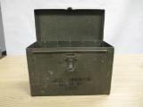 Ammunition chest, 50 cal, M17 canvas strap, opens from side, D39091