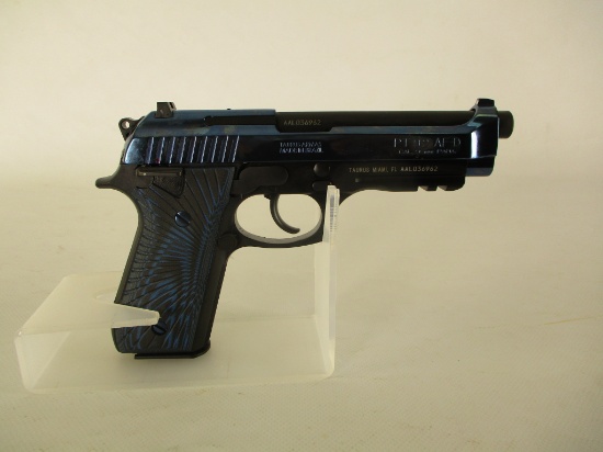 Taurus mod PT92 AF-D 9mm semi auto pistol 5" barrel, extra magazine - like new ser# AAL036962