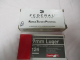 1 bx Federal 9mm Luger, 1 bx Aguila 9mm Luger