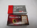 1 bx Aguila 38 special & 1 bx Monarch 357 magnum