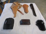 Shoulder holster, 2 knife sheaths, Derringer