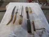 Sheffield cutlery set + 2 knife sharpening stones
