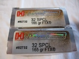 2 bx Hornady 32 special 165 gr. rounds (40)