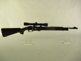 Remington mod Nylon 11 22LR only B/A rifle brown - with 4X Redfield scope ser# N/A