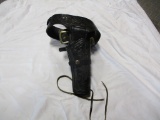 Leather holster - right handed, unknown brand