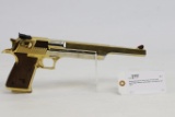 Magnum Research Inc Desert Eagle 41/44 mag pistol Israel Military Industries, gold washed - extra