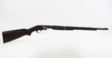 Savage Arms mod 25 22 S-L-LR cal pump rifle octagon barrel, small chip on top of stock, wrong screw