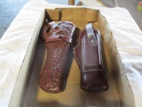 1 Triple K-Leather and 1 Buffalo leather holster