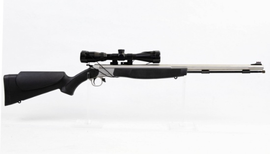CVA mod Optima .50 cal black powder stainless fluted barrel w/ TK 3x9 scope ser# N/A
