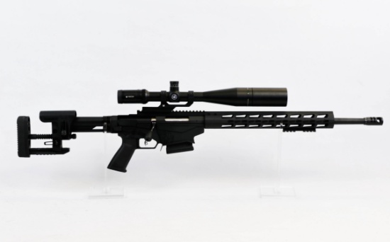 Ruger mod Precision 308 Win cal B/A rifle w/Vortex 6-24x50 scope with sun shade ser# 1801-07235