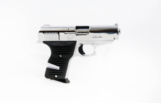 Lorcin mod L380 .380 Auto cal semi-auto pistol Nickel plated ser# 255102