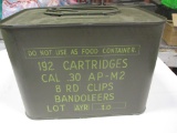 192 rds. .30 cal - 8 rd. clips in bandoleer
